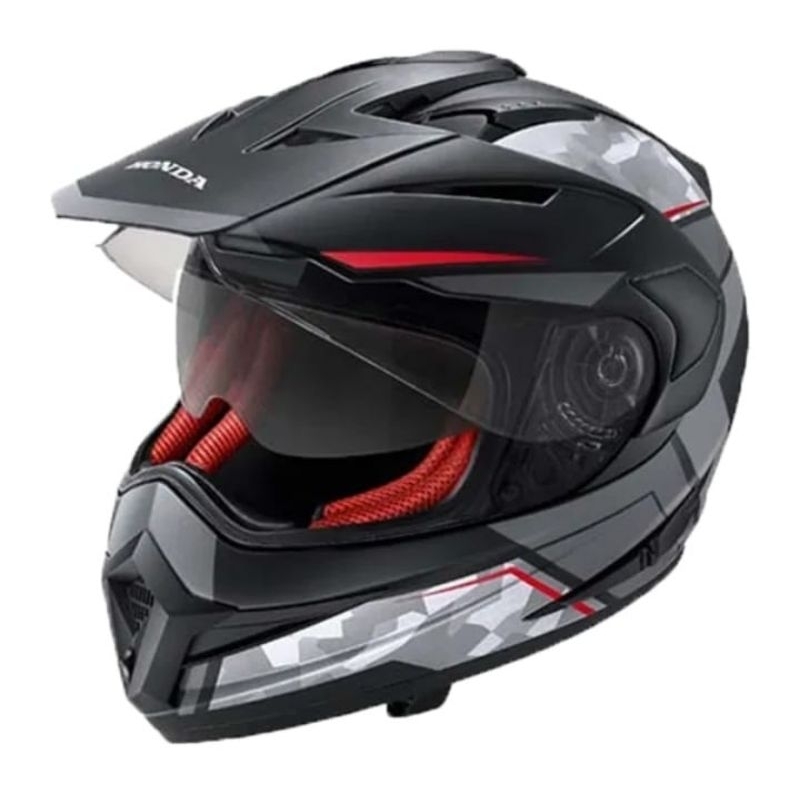 Helm Full Face Camo Touring CB150X Original Helmet Honda