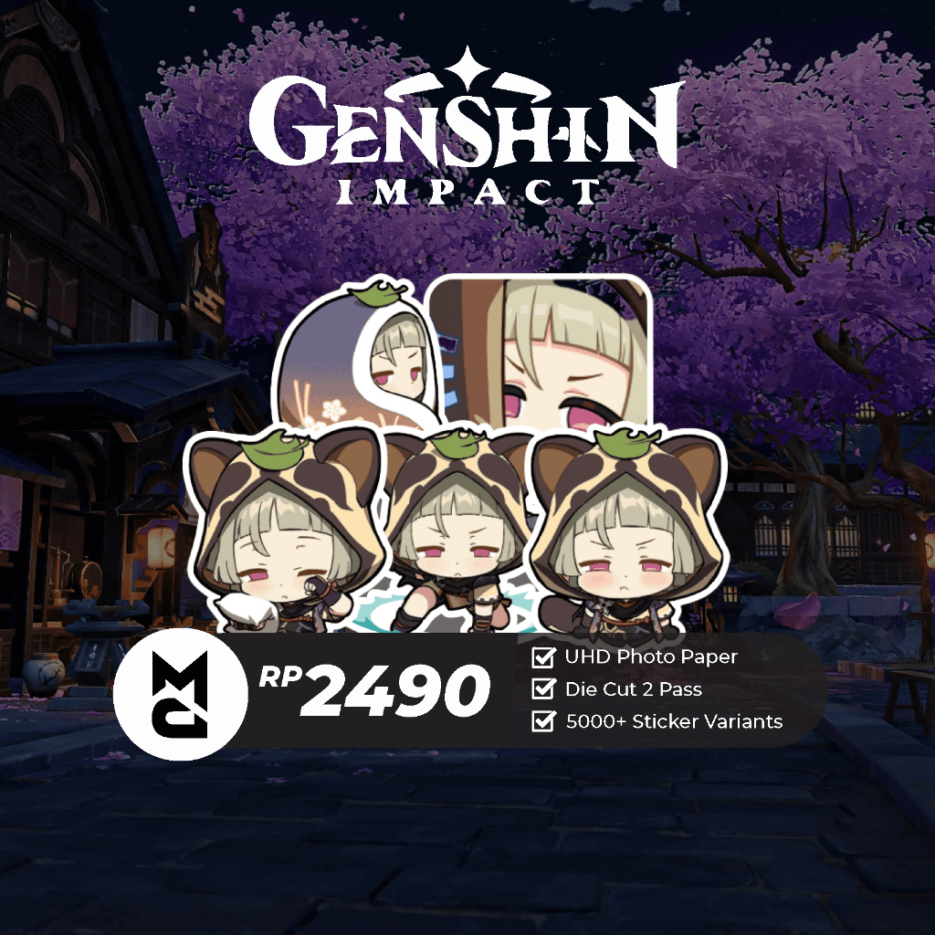 

Sticker Genshin Impact Sayu Sticker Anime Aesthetic Lucu Sticker Helm Laptop Motor Hp