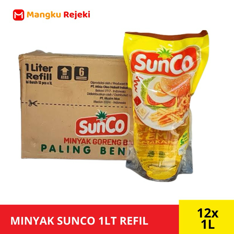 

MINYAK GORENG SUNCO REFIL 1L 1 KARTON 12PCS