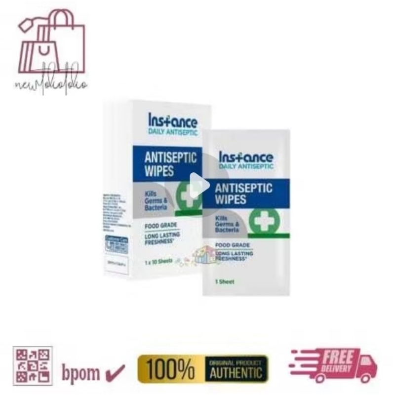 Instance Antiseptic Wipes FOOD GRADE alcohol 10 sachet