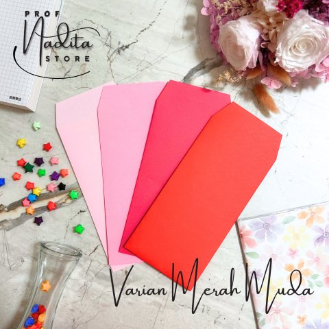 

[17cm x 8,5cm] Amplop Surat Varian Merah Pink
