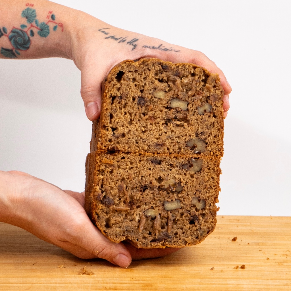 

Sourdough Banana Bread with Dark Chocolate and Nuts