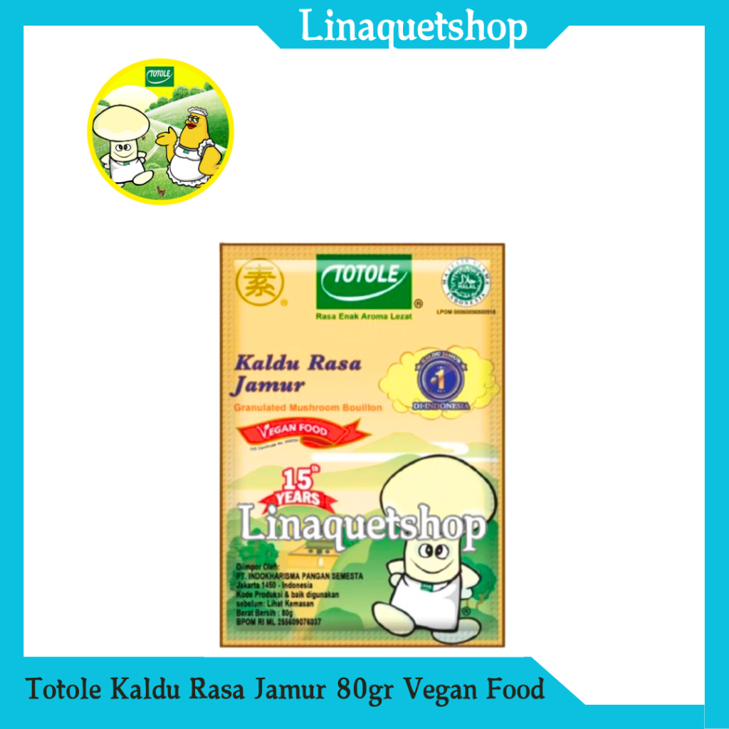 

TOTOLE Kaldu Rasa Jamur 80gr / Vegan Food / Granulated Mushroom Bouillon