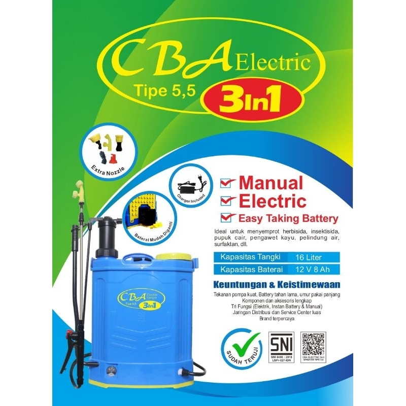 [COD]Tangki Sprayer elektrik CBA Tipe 5.5 3in1 SNI Kapasitas 16 L