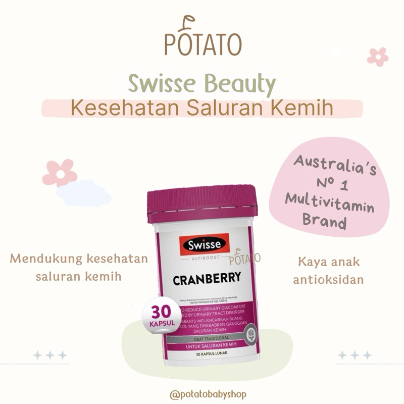 Swisse Ultiboost Cranberry - Multivitamin Suplemen & Vitamin Pelancar Saluran Kemih