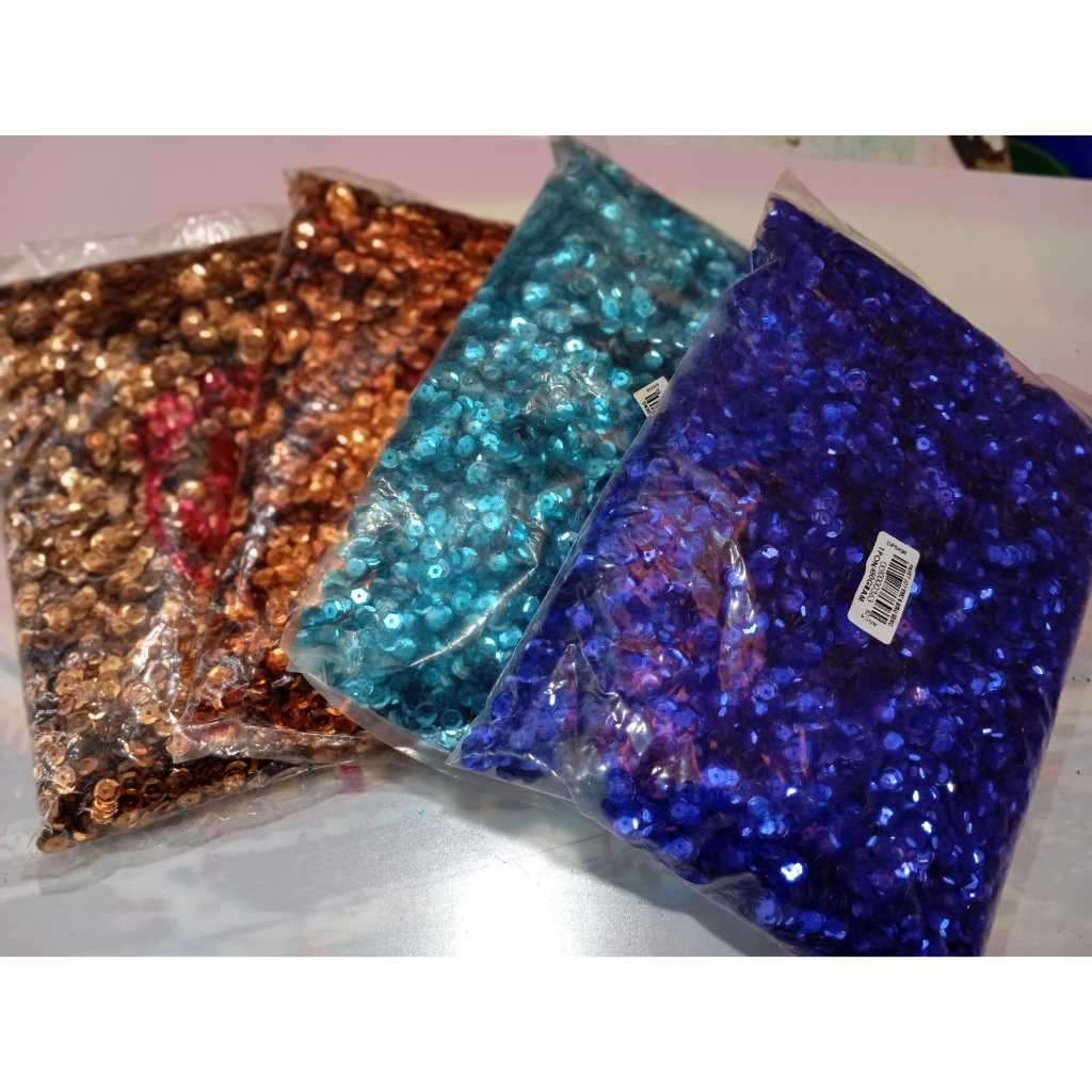 payet 6mc/manik manik/piringan /bahan kerajinan/borci/per pon