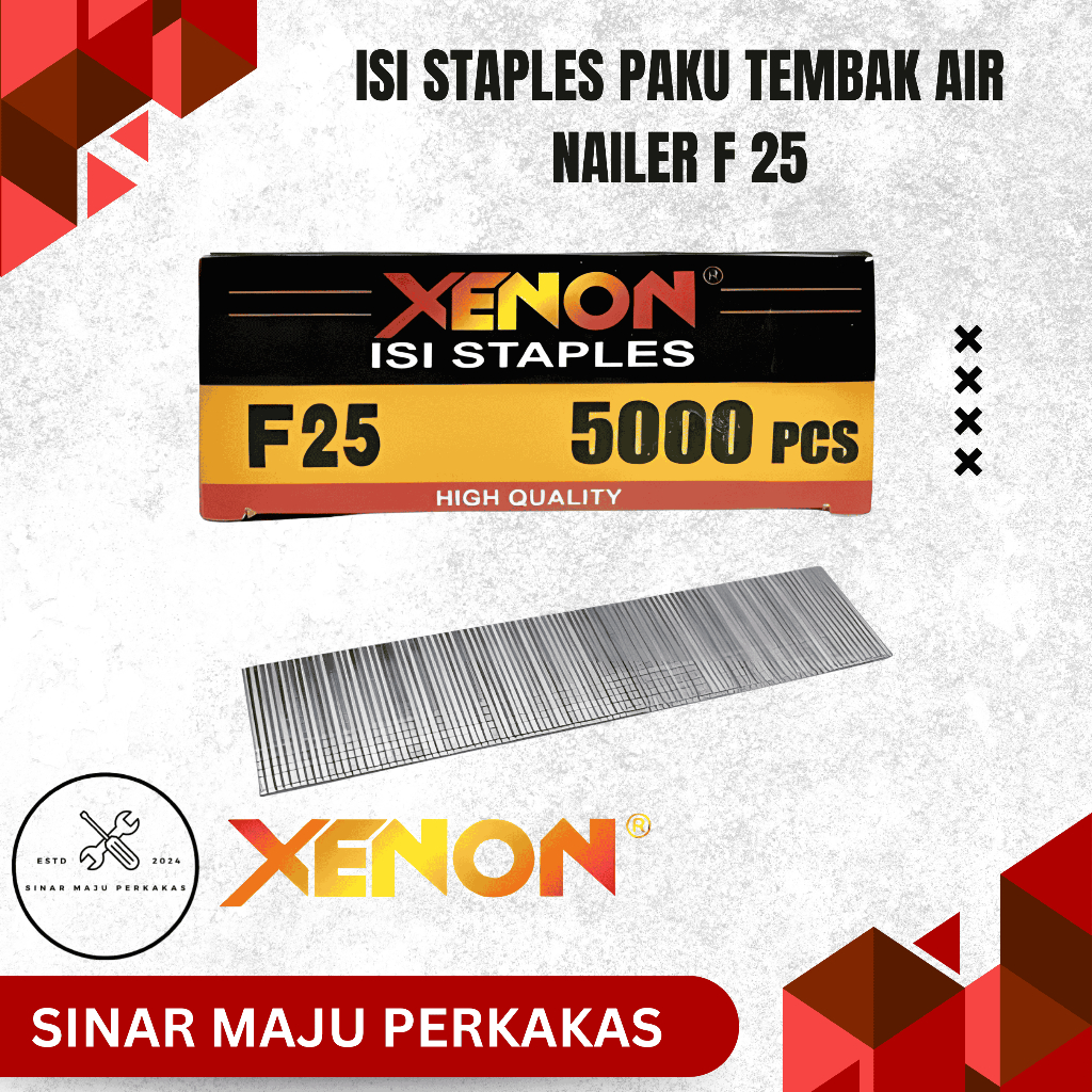 

Isi Staples Paku Tembak Air Nail Nailer F 25 Xenon