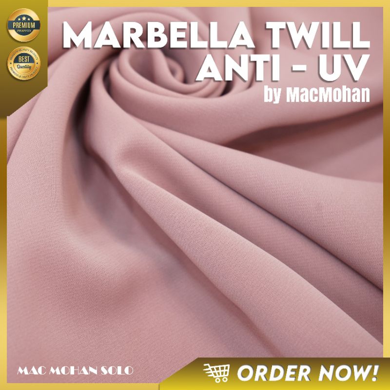 [PREMIUM FABRIC] KAIN MARBELLA TWILL STRETCH KAIN MARBELA TWIL PREMIUM PER 0.5M KAIN POLYSTER MARBEL