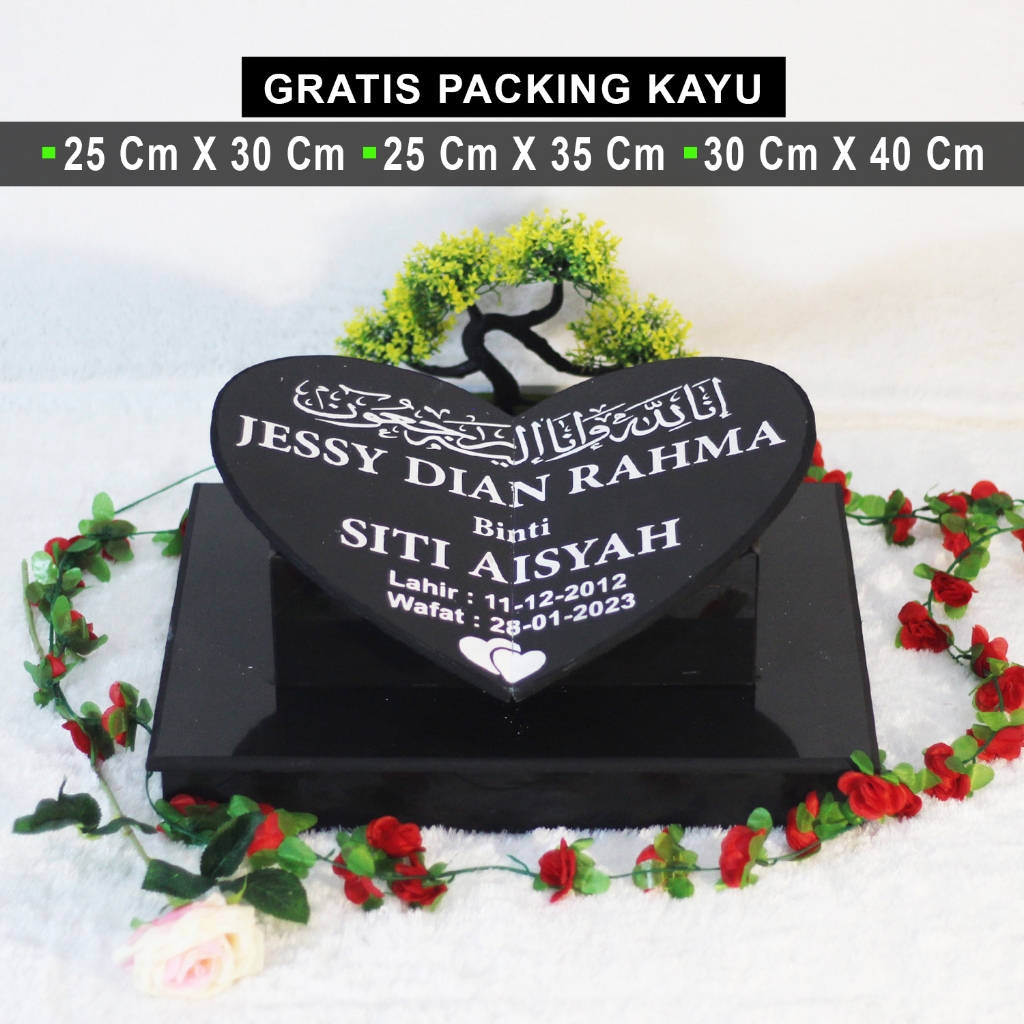 Batu Nisan Granit Makam Full Set Maesan Kuburan Kijing Love C19
