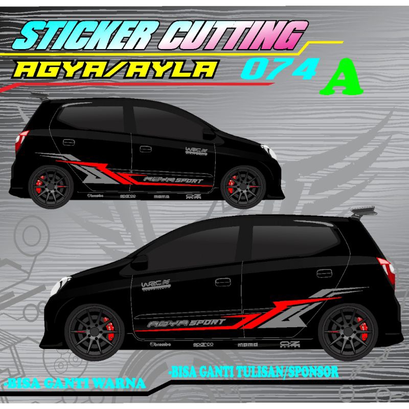 Sticker mobil ayla-agya sticker list terlaris mobil ayla-agya stiker mobil ayla-agya termurah keren