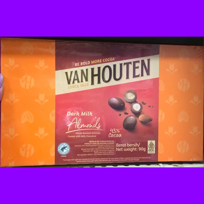 

COKLAT VALENTINE VAN HOUTEN 90GR DARKMILK ALMOND FREE KATA CINTA