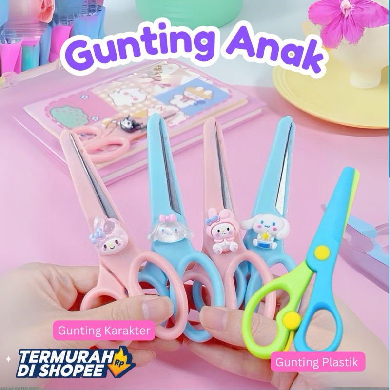 

GUNTING PLASTIK ANAK/ gunting plastik/ gunting besi ujung tumpul/ gunting anak plastik [EDUFUNTOYS]