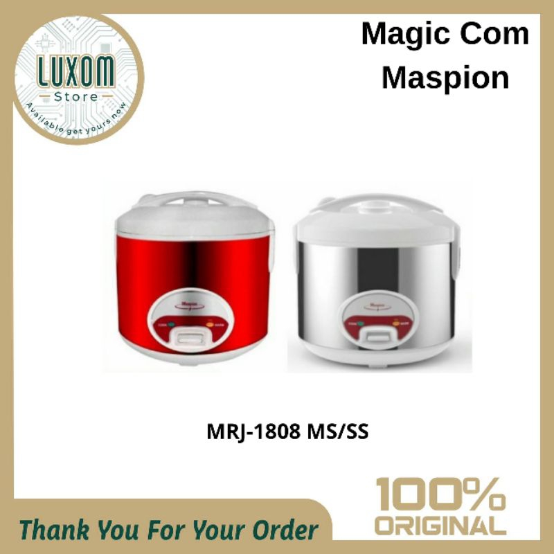 Magic Com Maspion MRJ-1808 MS/SS/Magic Com/Penanak nasi/Maspion