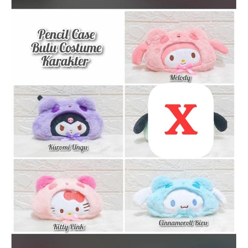 

Pensil Case Tempat Pansil Kuromi Cinamoroll Melody Costume