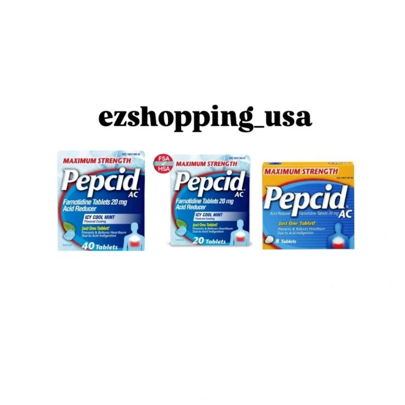 PEPCID AC Pereda Maag dan Penurun Asam Lambung dengan Kekuatan Maksimum, Icy Cool Mint, Tablet Famot