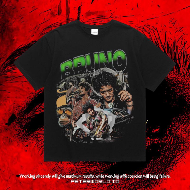 Peterworld "Bruno Mars" Kaos | T shirt | Kaos Bruno Mars Vintage Tee