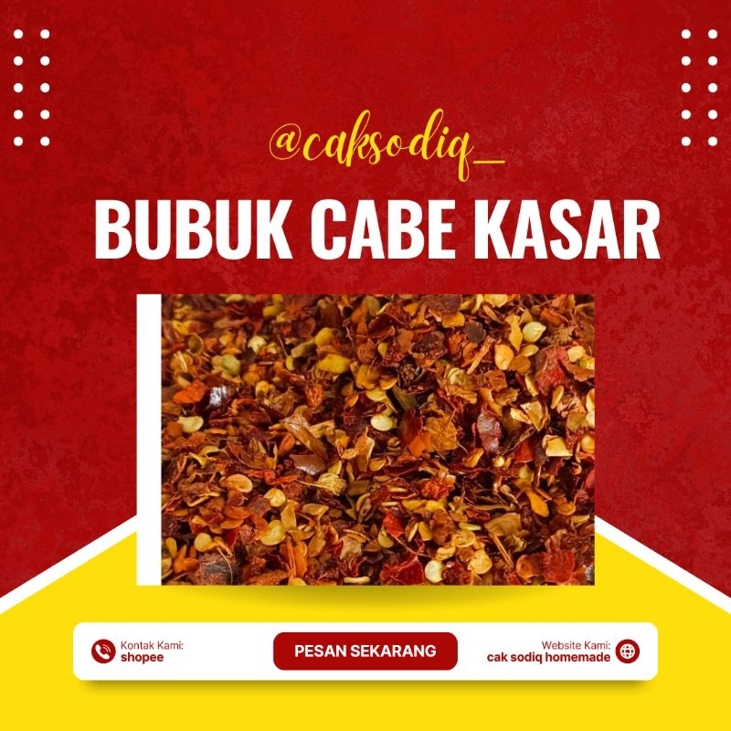 

BUBUK CABE KASAR 100 GRAM | BUBUK CABE BASO ACI