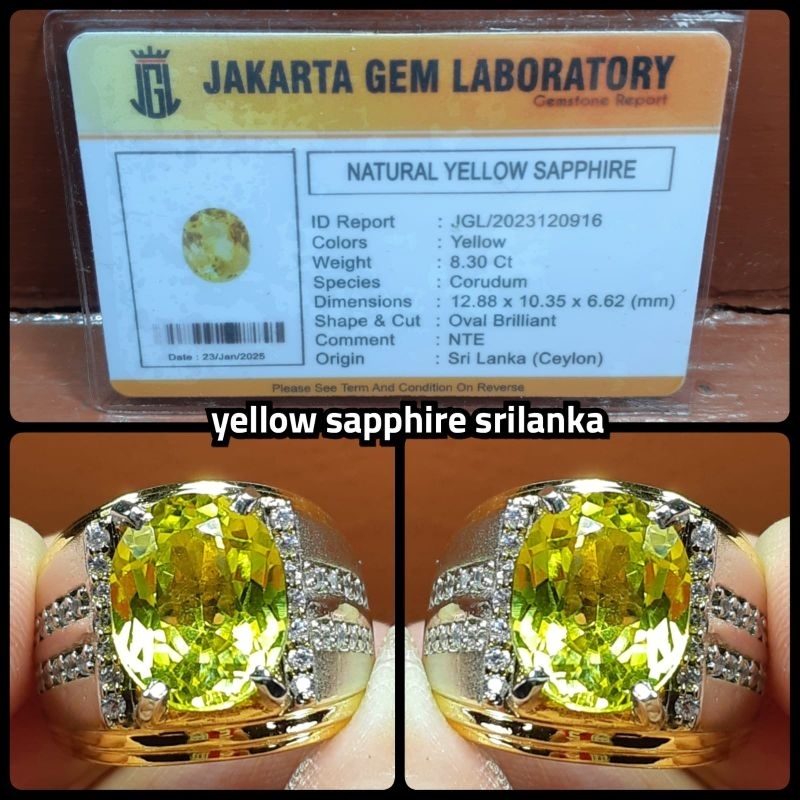 CINCIN YAKUT CEYLON SRILANKA SUPER + MEMO ID CARD