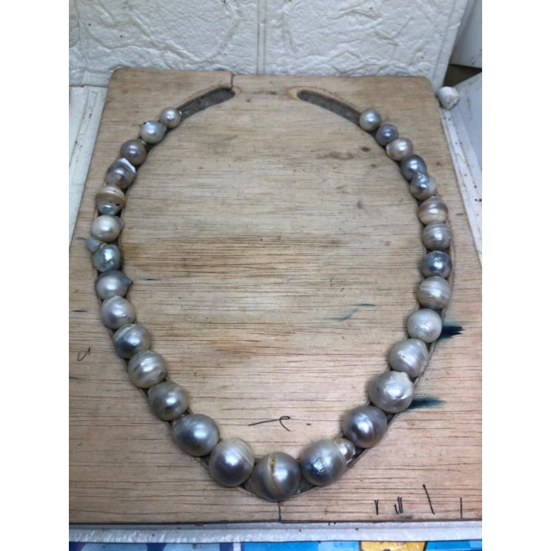 kutiara baroq Kalung full mutiara air Laut Baroque mutiara baroq silver