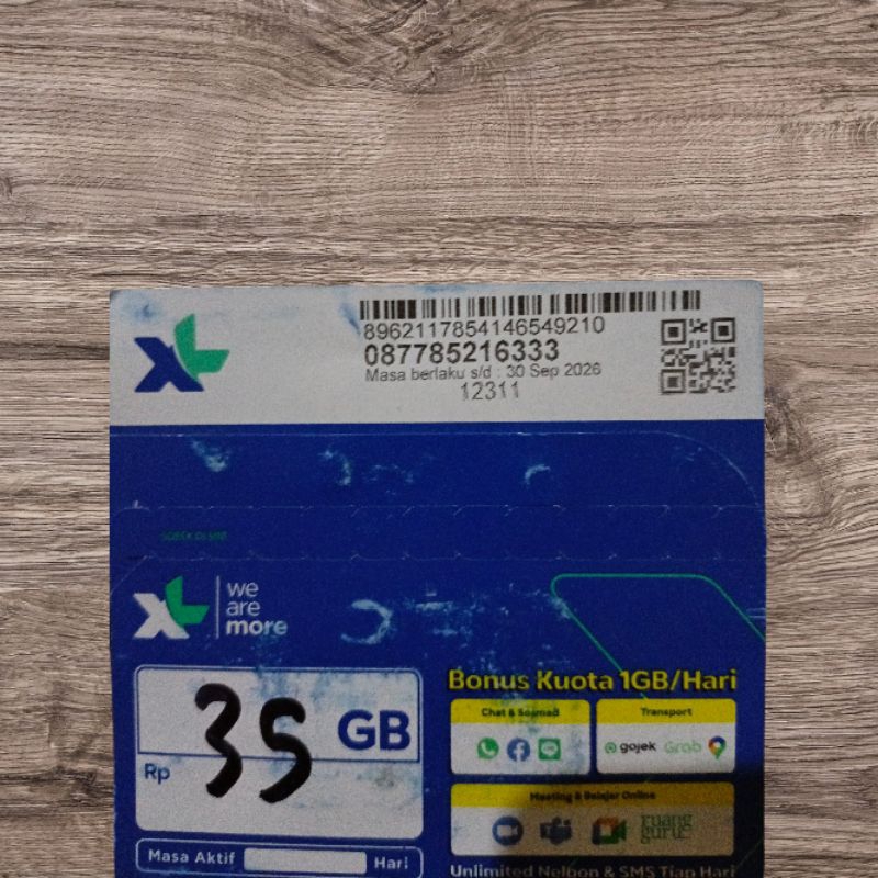 nomor cantik XL 77 85216 333 kosongan murah jaringan 5G