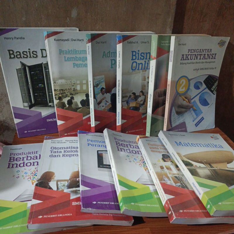 erlangga k13 basis data/praktikum akutansi/administrasi pajak/bisnis online/seni budaya/pengantar ak