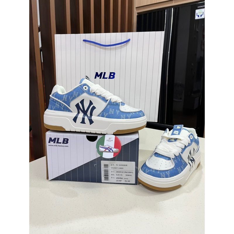 Sepatu MLB Unisex Classis Denim Monogram