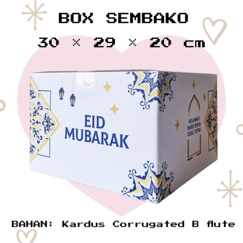 

(MIN ORDER 5 PCS) DUS SEMBAKO LEBARAN IDUL FITRI 30x29x20 / BOX HAMPERS PARCEL