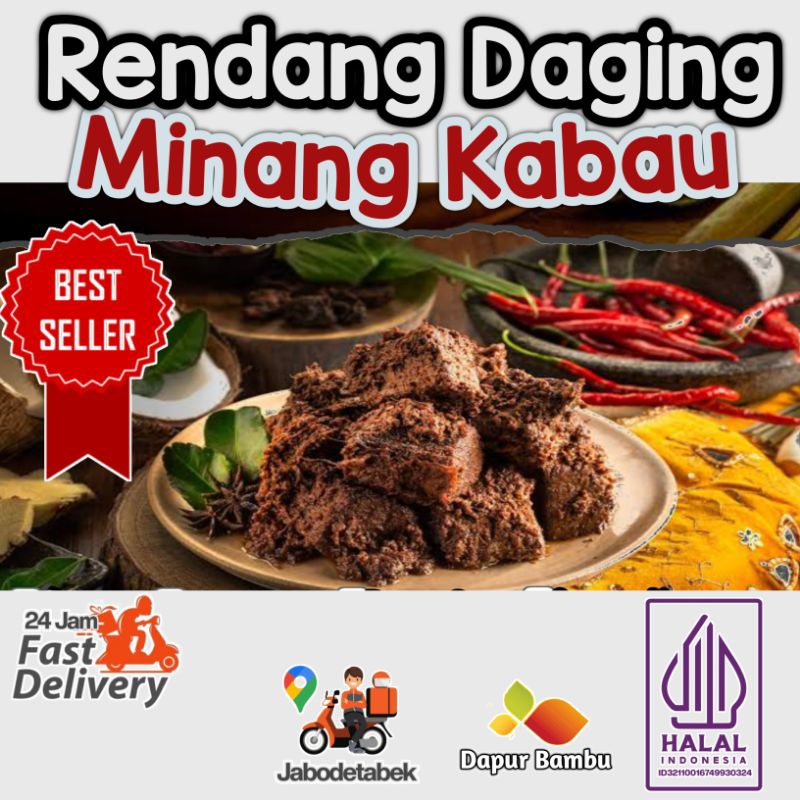 

Rendang Daging Dapur Bambu 500 gr / Rendang Paru / Rendang Hati sapi / Rendang Bebek / Rendang