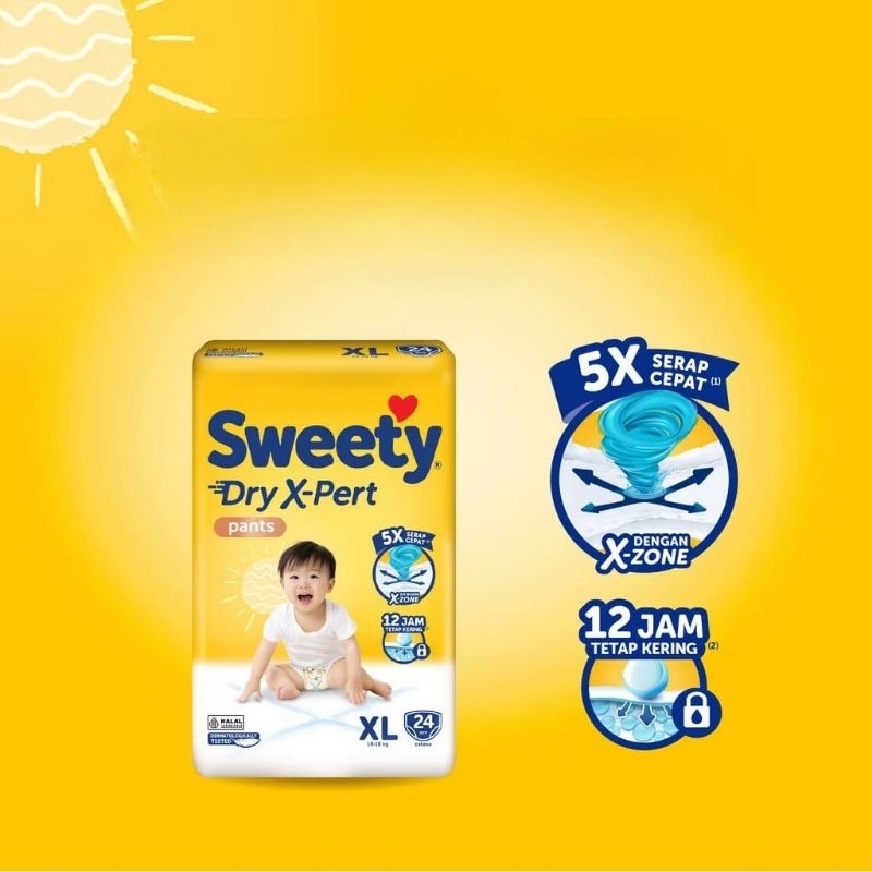 Sweety Pampers Bronze Pants DRY XPERT M32/L28/XL24/XXL20