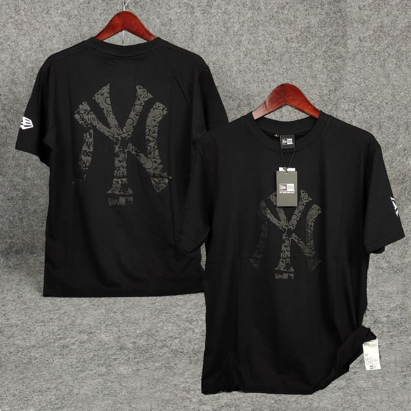 Baju Kaos NY New York T-shirt Yankees MLB Big Logo Basketball Pria Wanita