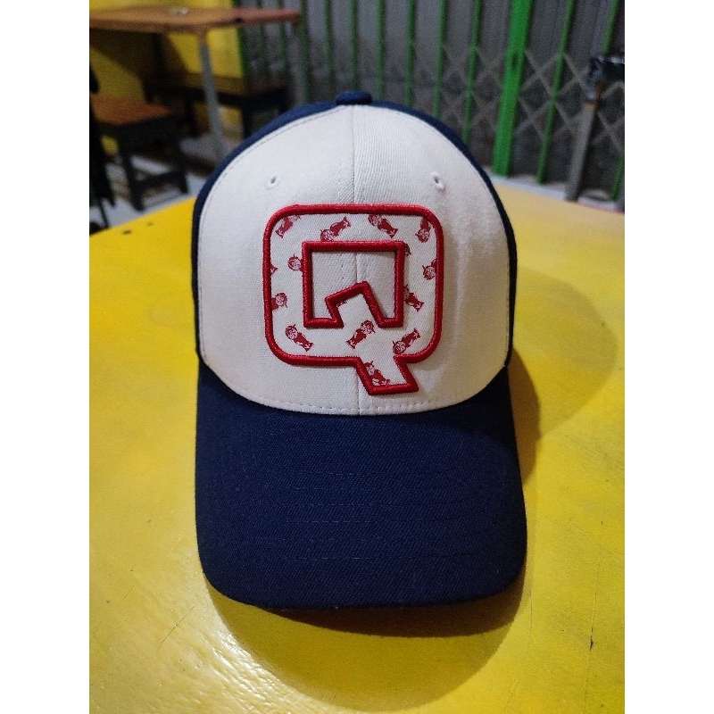 Topi Caps Logo Q Ace H&C Two Tone