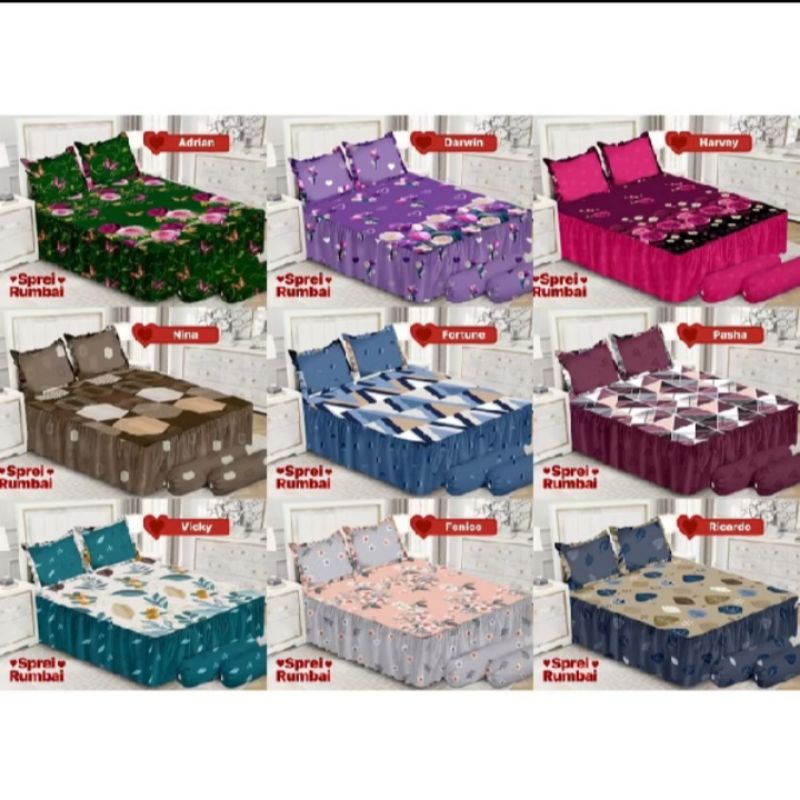 sprai emilia bonita rumbai ukuran 180x200