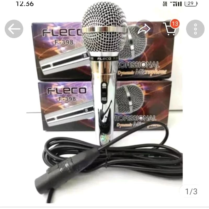 Fleco F-398 Vokal Mikropon / Mic Kabel / Microphone Vocal Mic Kabel