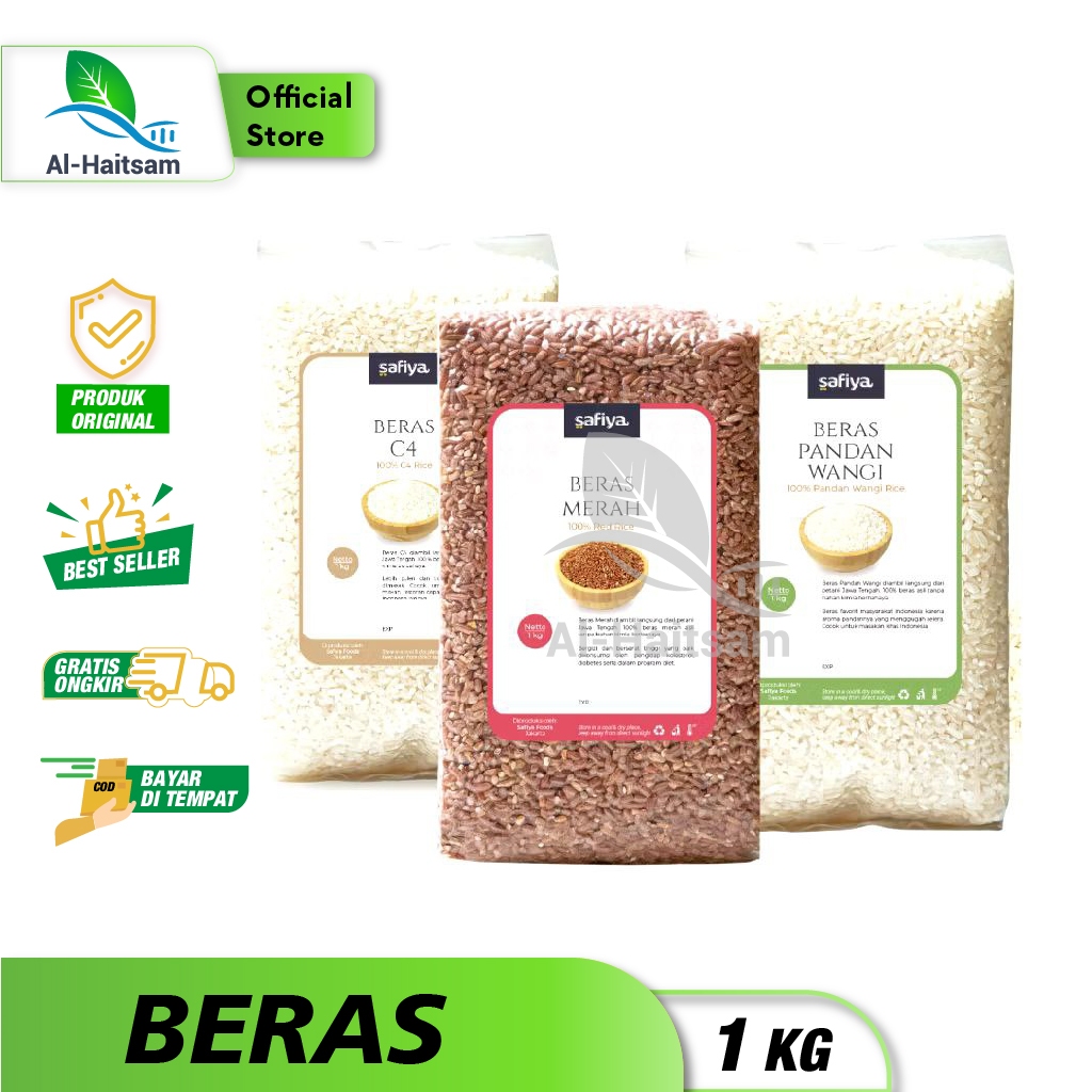 

Beras Organik 1 Kg / Beras Merah Syafia Pandan Wangi Pulen dan Premium