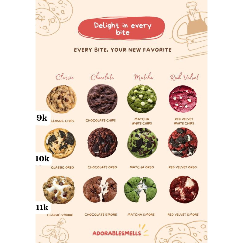 

soft Baked Cookies adorablesmells (price/pcs)