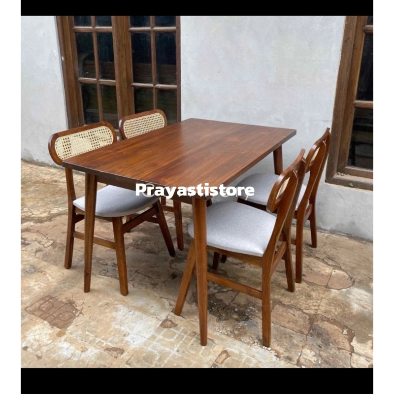 Set meja makan minimalis jati meja makan minimalis 4 kursi jati meja makan cafe jati meja makan ropa