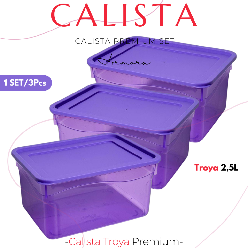 [ CALISTA ] TOPLES PLASTIK BENING TROYA PREMIUM JUMBO 2,5L TOPLES KUE KERING DAN PENYIMPANAN MAKANAN