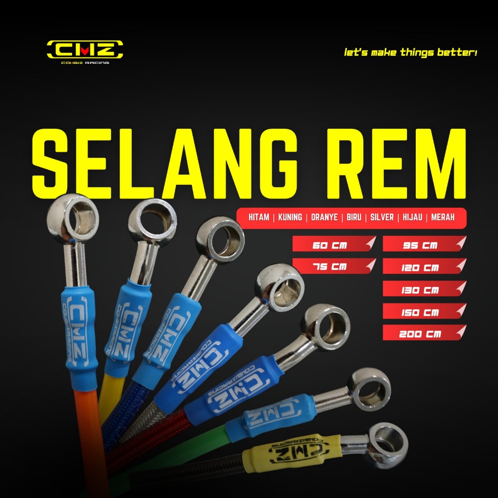 SELANG KABEL REM CMZ 60CM 95CM 120CM 130MM 150MM 75CM 200CM BEBEK MATIC SPORT TRAIL UNIVERSAL MOTOR