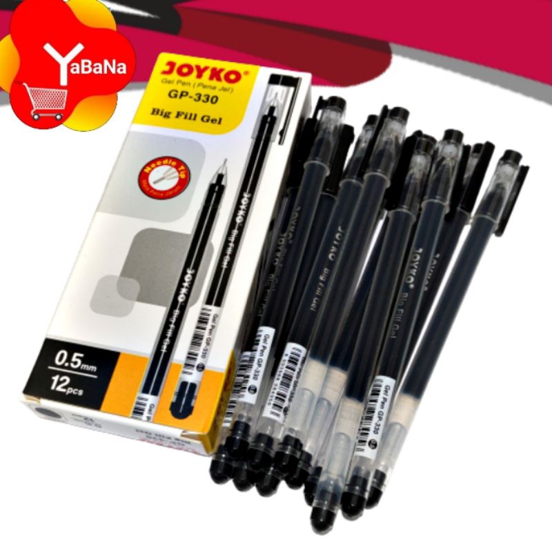 

Pulpen Pen Gel Joyko GP-330 Big Fill Gel Tinta Besar isi 12pcs