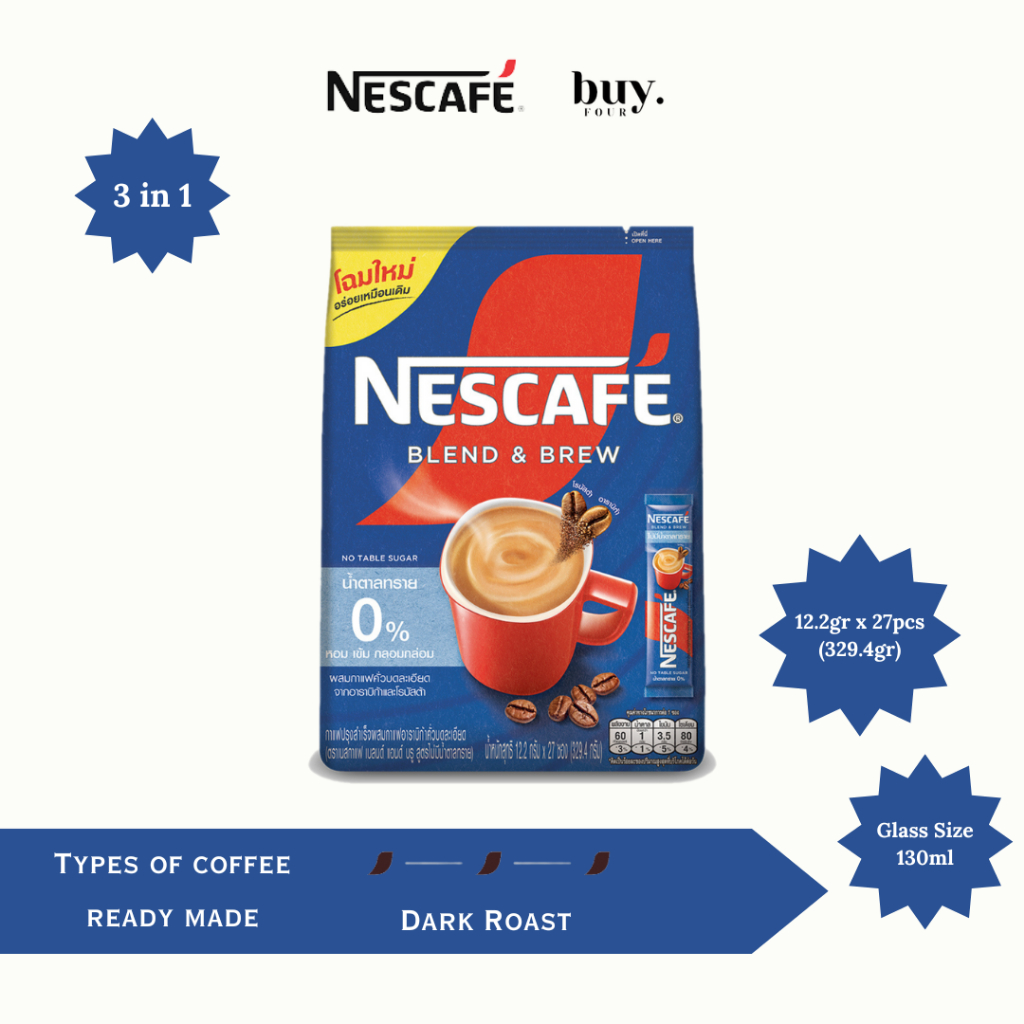 

NESCAFE Blend & Brew No Sugar - Kopi 3in1 Enak