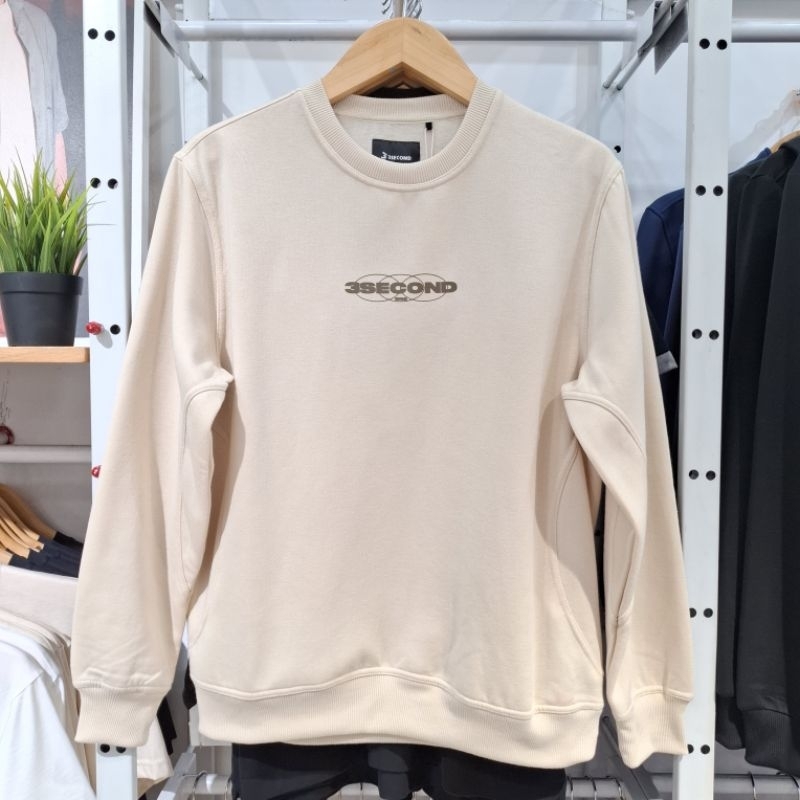 3second Jaket Pria Sweater Crewneck Original