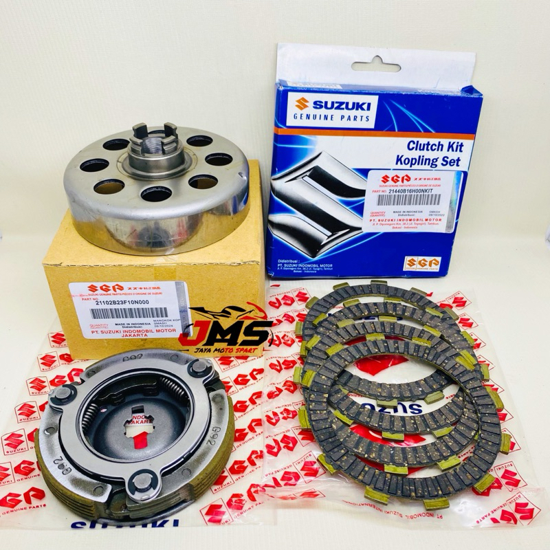 PAKETAN MANGKOK KOPLING+KAMPAS GANDA ASSY + KAMPAS KOPLING SUZUKI SMASH 110 OLD SMASH 110 NEW SMASH 