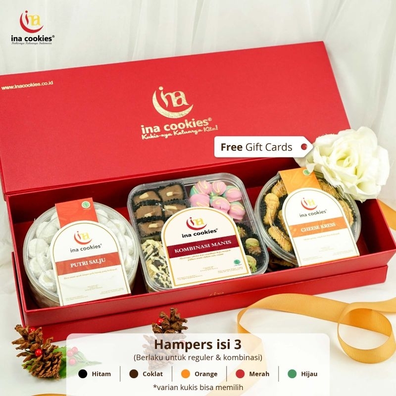 

hampers box inacookies kue kering isi 3 reguler/kombinasi