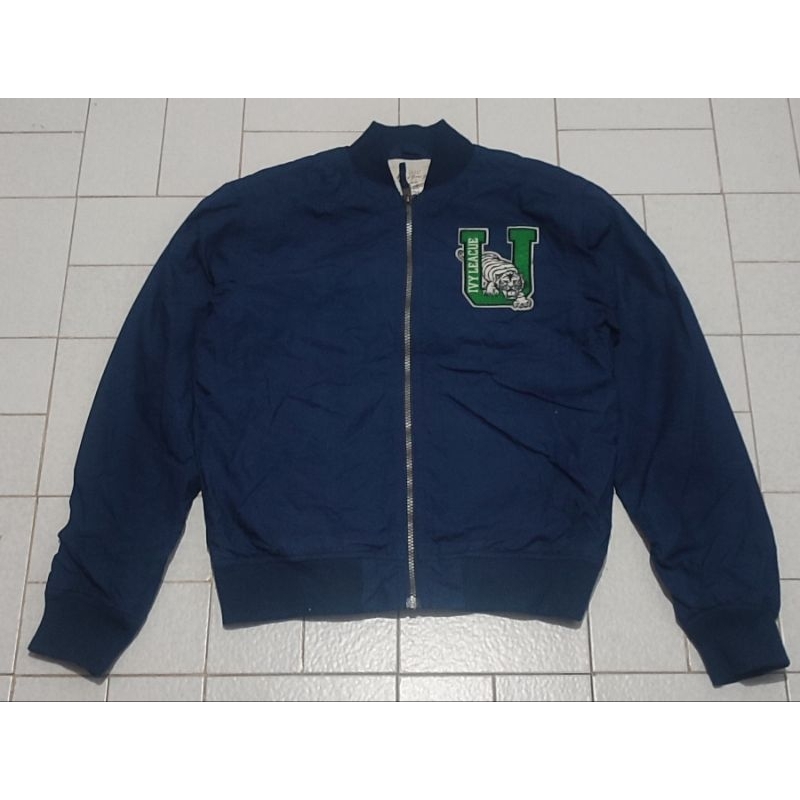 Jaket Casual Bomber Logg By H&m Navy