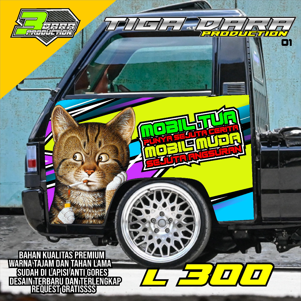 DECAL PINTU SAMPING L300 BEBAS CUSTOM KODE 01