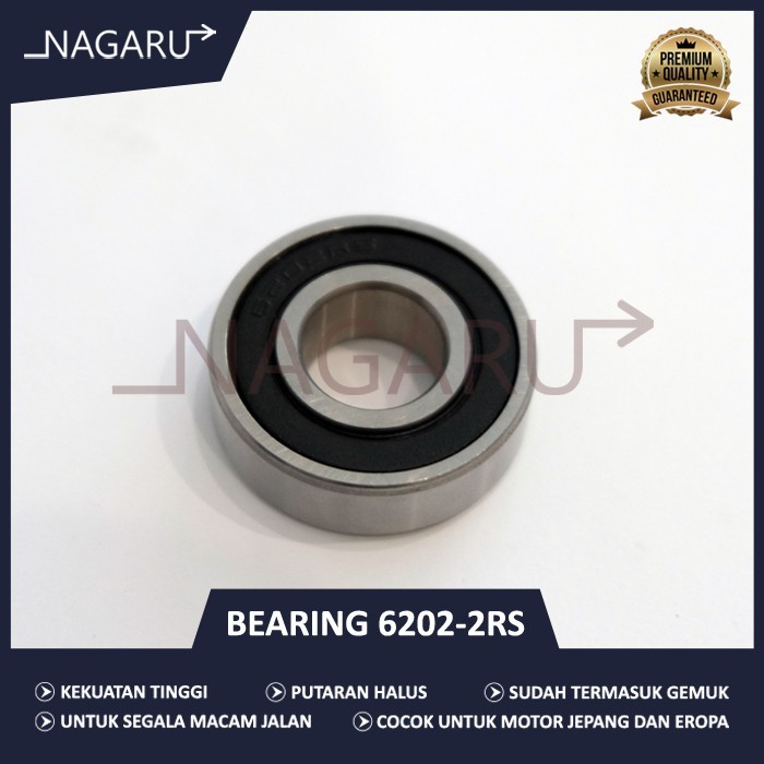 Bearing 6202 RS Honda Bantalan Bola 6202 RS Laher Lahar 6202 Ball Bearing