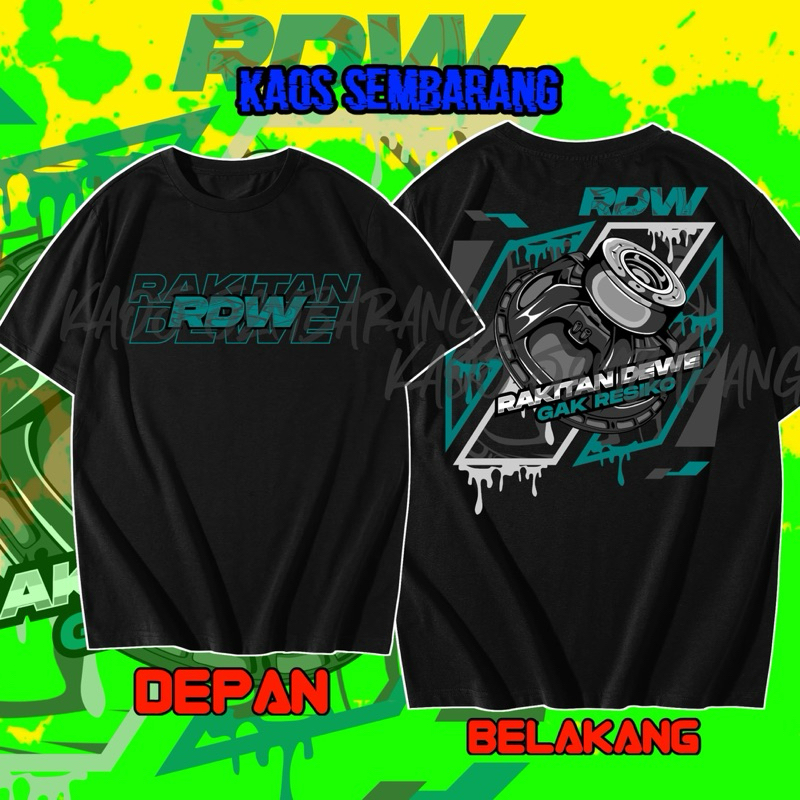 KAOS T-SHIRT RDW RAKITAN DEWE VERSI SPEAKER FREE STIKER-KAOS SOUND SYSTEM KAOS HOREG CONCEPT COTTON 