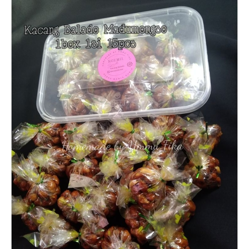 

kacang balado pedas manis madumongso homemade 1box isi 15pcs