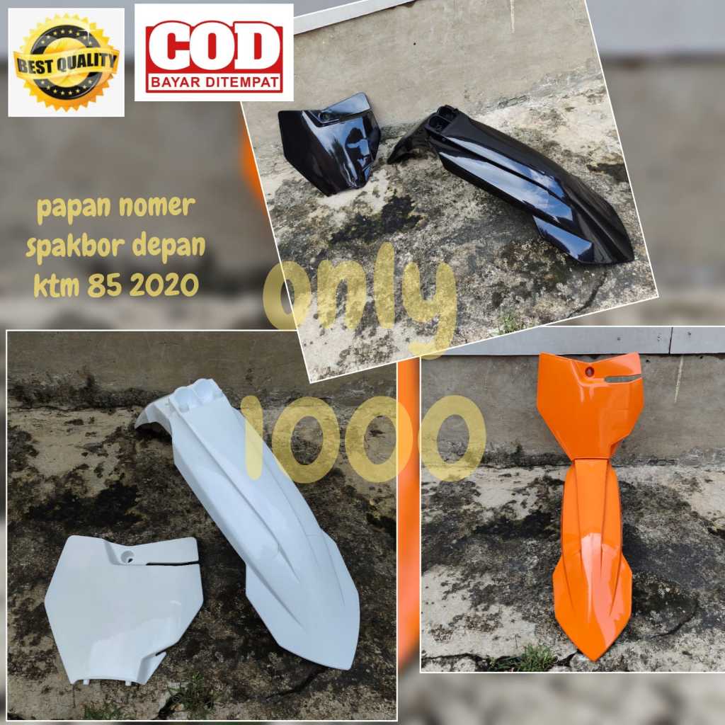 BODY SET KTM 85 2020 PAPAN NOMER SPAKBOR DEPAN NUMBER PLATE FRONT FENDER SLEBOR KTM 85 2020 TRAIL SU
