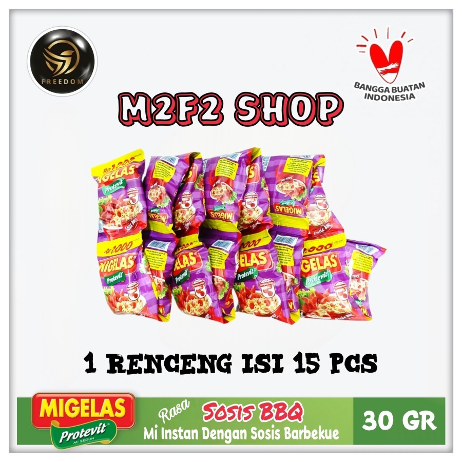 

MIGELAS Protevit Mie Gelas Seduh Kuah Rasa Sosis BBQ Sachet - 30 gr (Kemasan 1 Renceng)